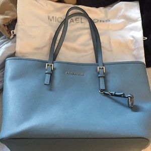 Light Blue Laptop Tote